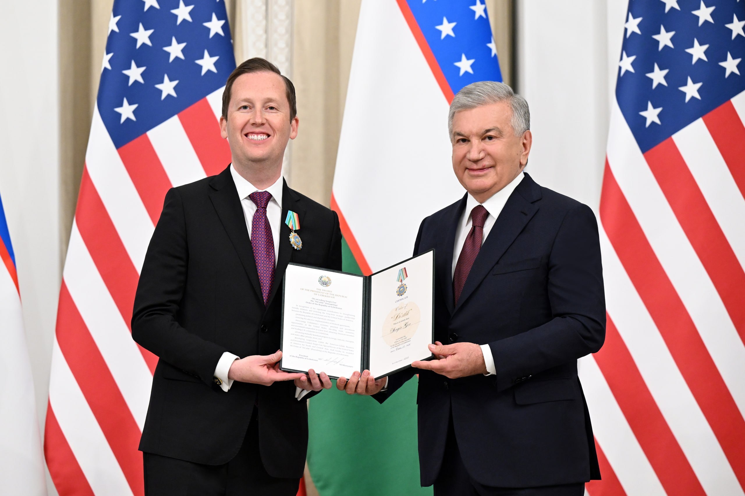 In Uzbekistan, Sergio Gor receives “Do’stlik” order